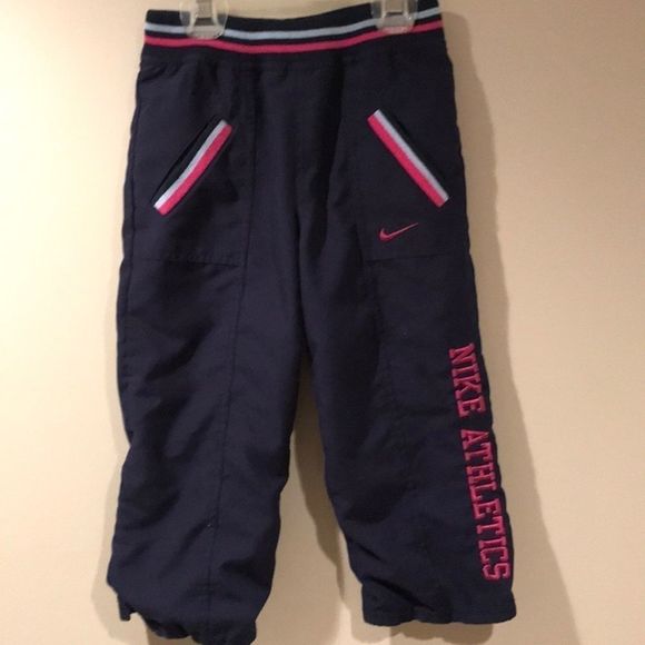 🌺 NIKE Navy Lined Track Pants - Picture 1 of 4